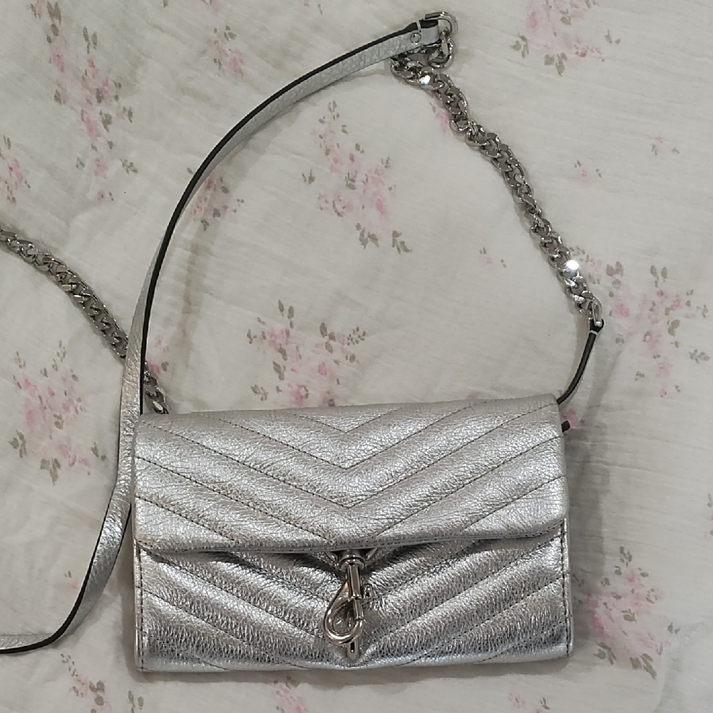 Rebecca Minkoff Metallic Silver Crossbody Bag